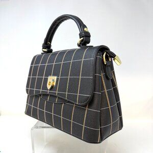 ✨NEW! Lady Sophisticate Handbag Pinstriped Blk